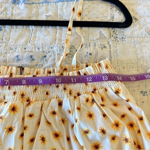 NWT WeWoreWhat smocked midi dress peasant country casual loose baggy women S - Picture 9 of 10